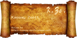Kassay Zsolt névjegykártya